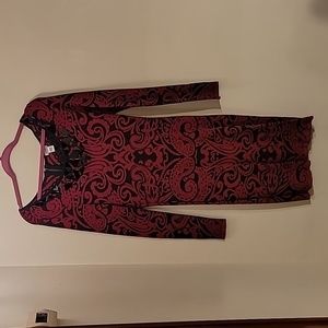 Cache red and black dress size M